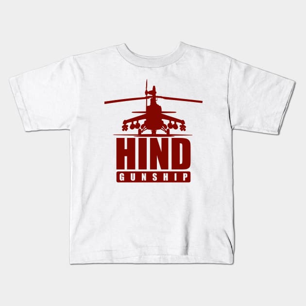 MI-24 Hind Kids T-Shirt by Firemission45